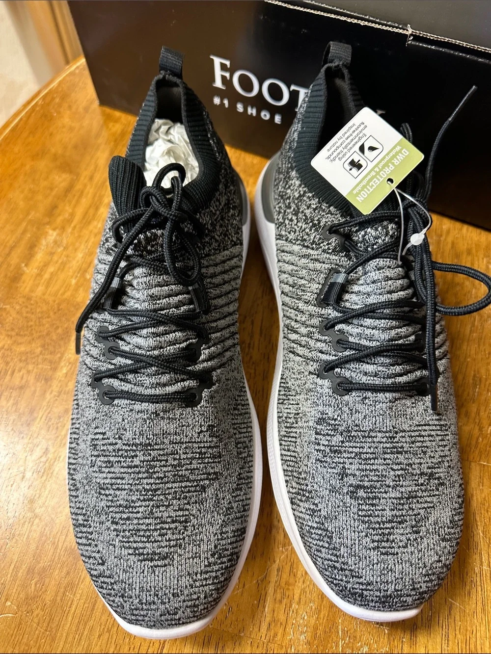 FootJoy Women’s Black and Gray Knit Golf Sneakers - Picture 2 of 3